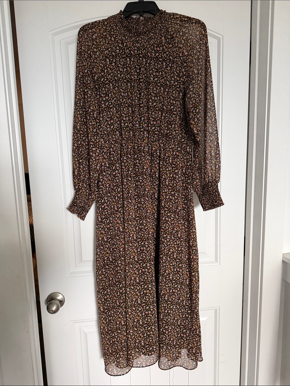 Madewell Floral Maxi Dress with Long Sleeves